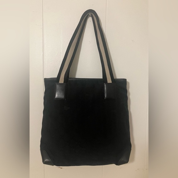 Authentic Gucci blk monogram mini shoulder tote - Picture 2 of 8